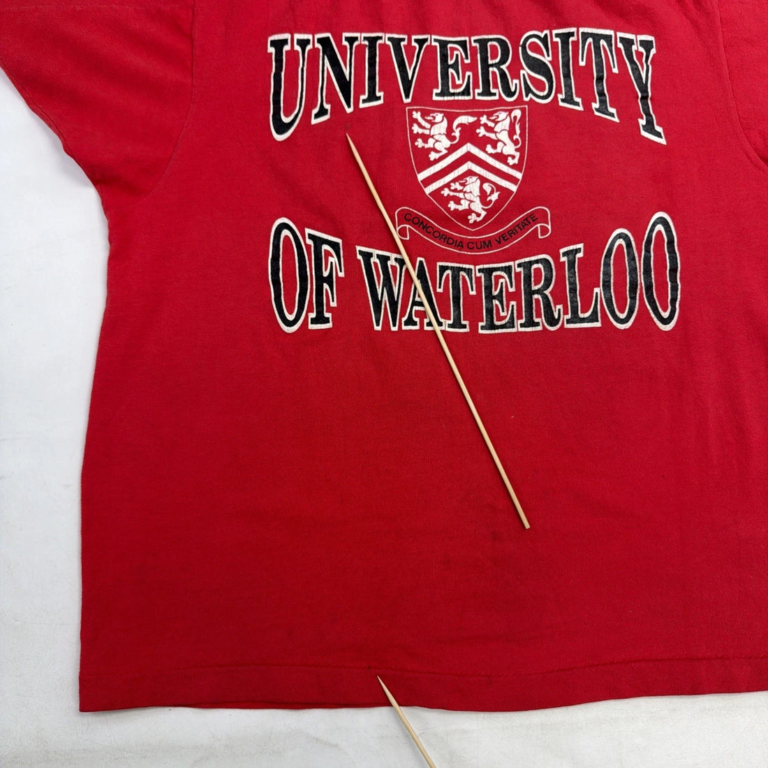 Vintage University Of Waterloo T-Shirt Size Medium