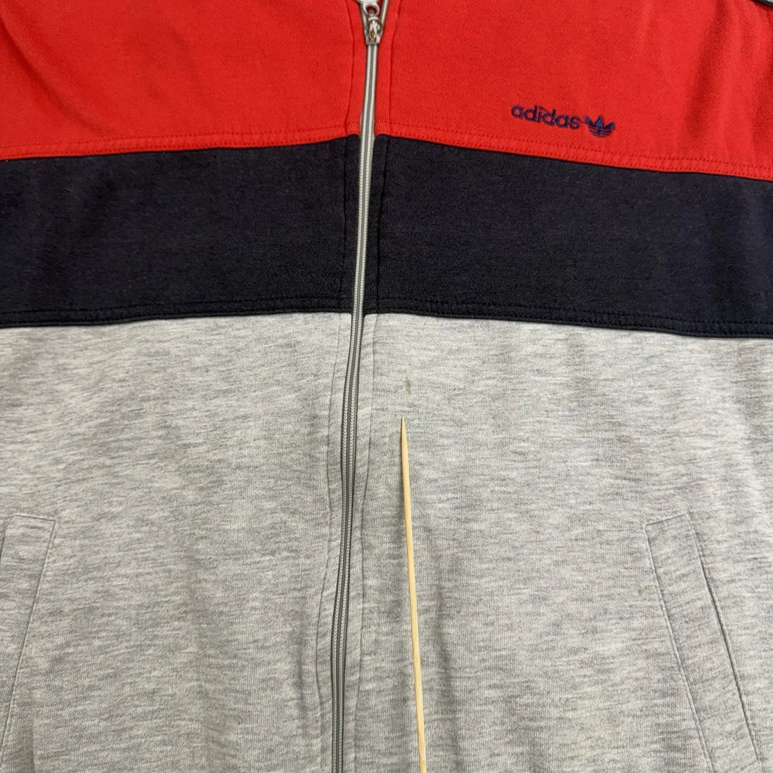 Vintage Adidas Trefoil Full Zip Sweatshirt Size Large 90s