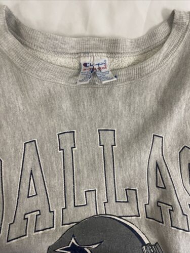 Vintage Dallas Cowboys Champion Reverse Weave Crewneck Sweatshirt Large 90s NFL