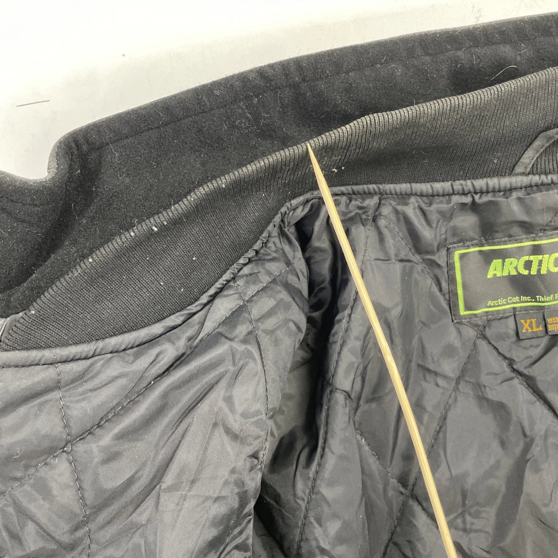 Vintage Arctic Cat Arcticwear Leather Snowmobile Racing Jacket Size XL