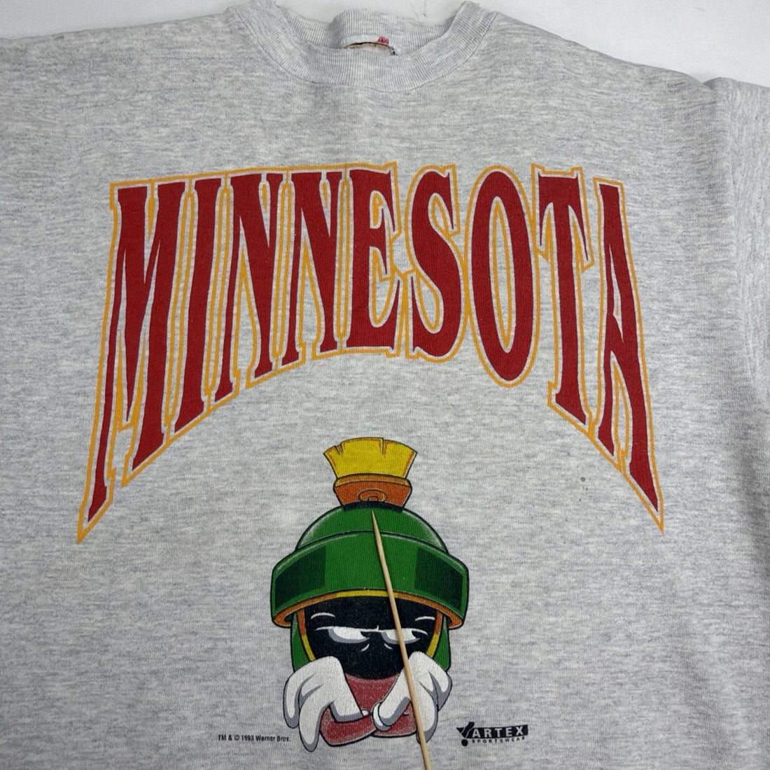 Vintage Marvin The Martian Minnesota Crewneck Sweatshirt Large Cartoon 90s