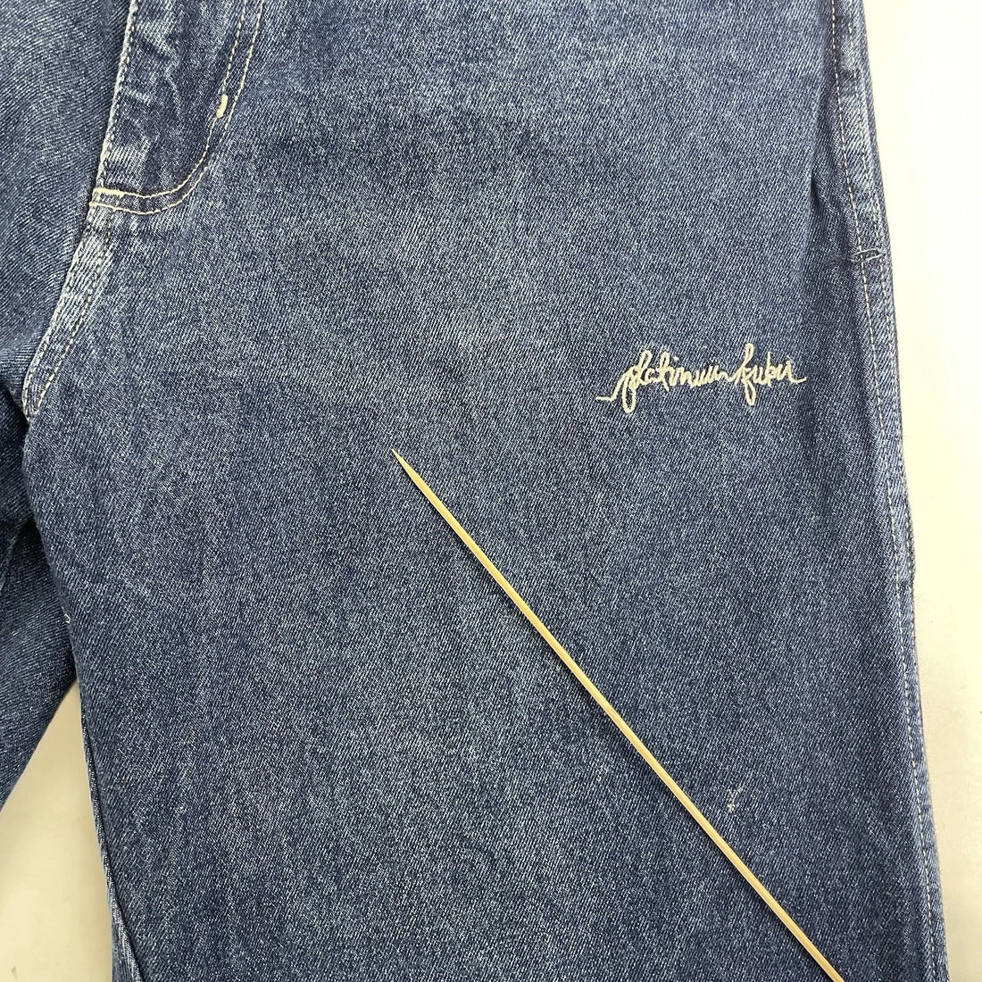 Vintage Platinum Fubu Denim Jeans Pants Size 35 X 31.5 Y2K