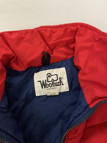 Vintage Woolrich Puffer Jacket Size Large Medium Red Insulated