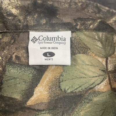 Vintage Columbia Camo Button Up Long Sleeve Shirt Size Large
