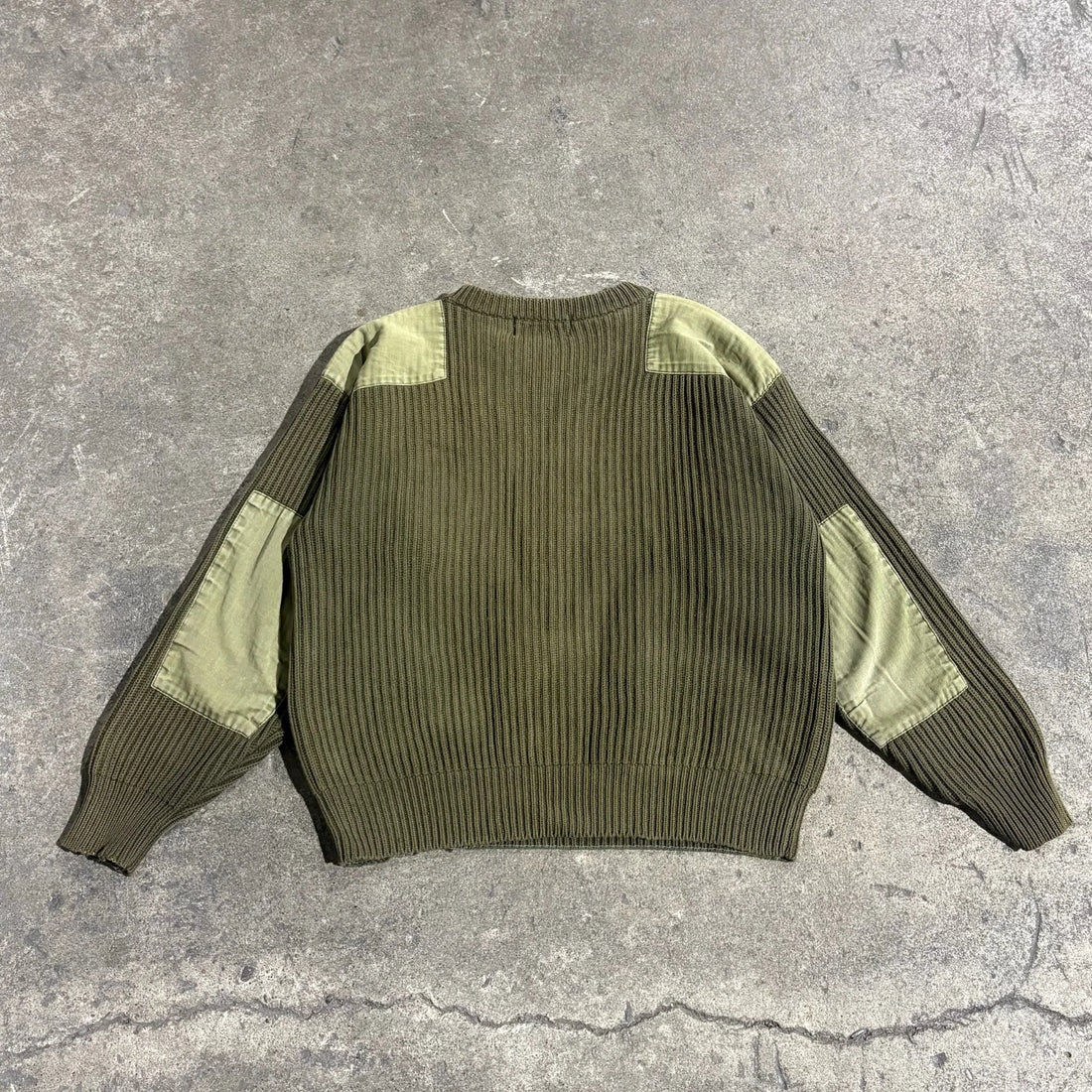 Vintage Eddie Bauer Military Jumper Sweater Size Small Green