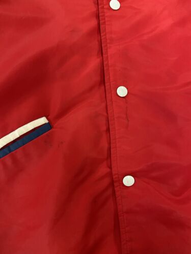 Vintage All Pro Football Coach Jacket Size Medium Red