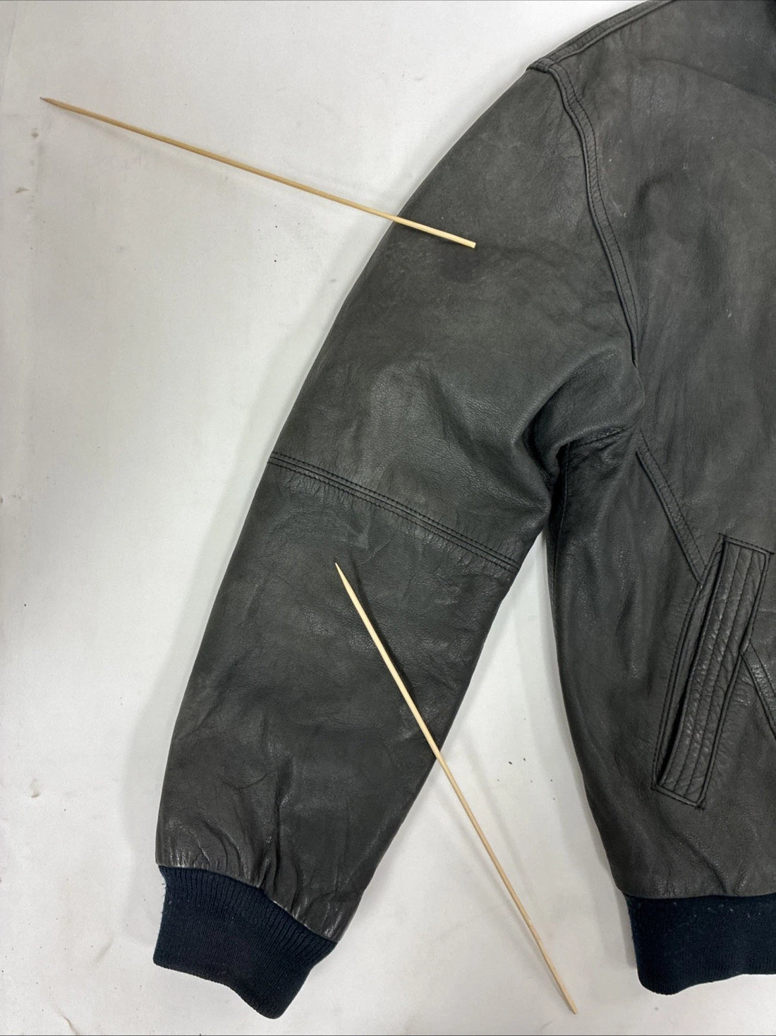 Vintage St. John's Bay Leather Bomber Jacket Size Medium