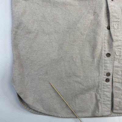 Vintage Eddie Bauer Button Up Shirt Size Large Beige