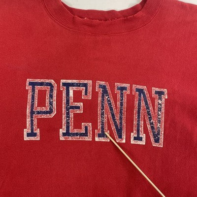 Vintage Penn Champion Reverse Weave Crewneck Sweatshirt Size XL Red 80s