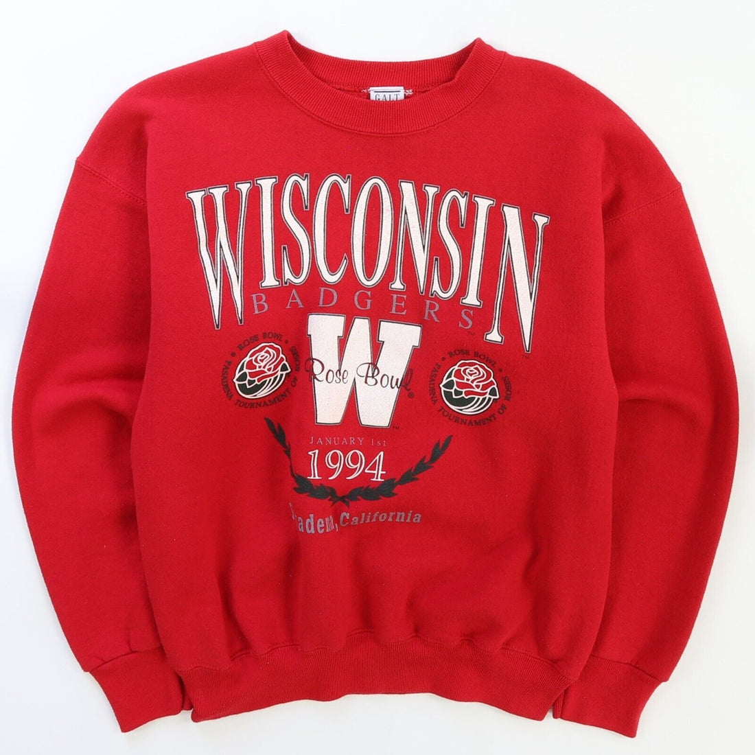 Vintage Wisconsin Badgers Rose Bowl Crewneck Sweatshirt Size Large 1994 90s NCAA