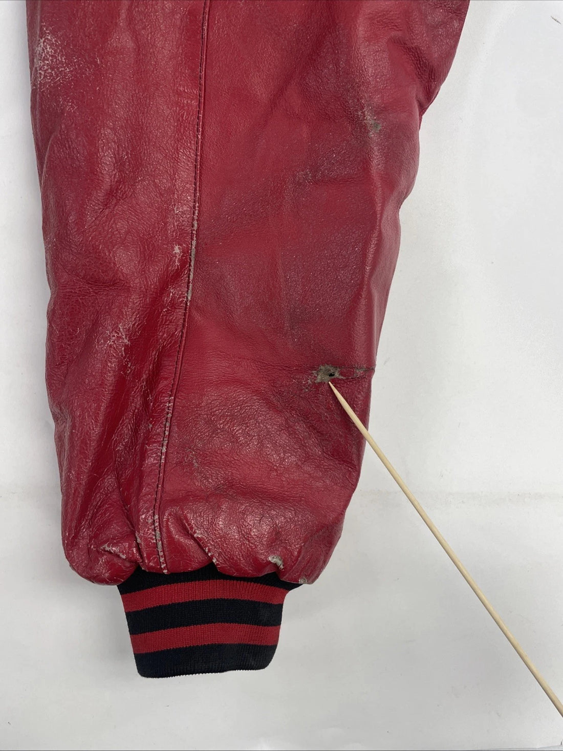 Ottawa Senators Pro Player Leather Wool Varsity Jacket Size Large