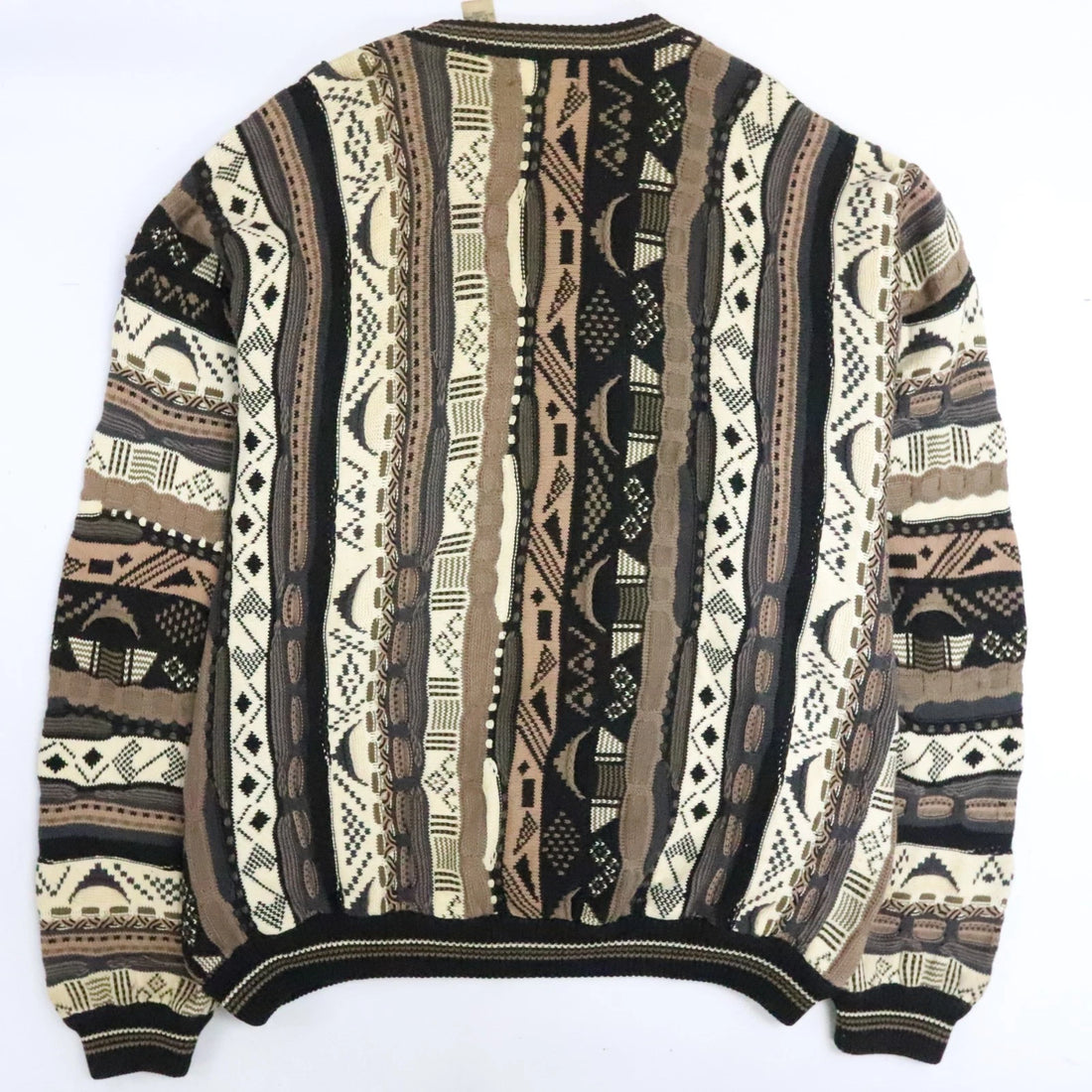 Vintage Cotton Traders 3D Knit Crewneck Sweater Size 2XLT Coogi Style