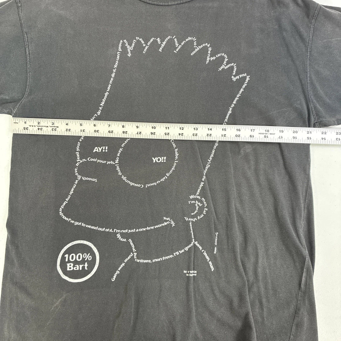 Vintage Bart Simpson Ay Yo T-Shirt Size Large Fox 1998 90s