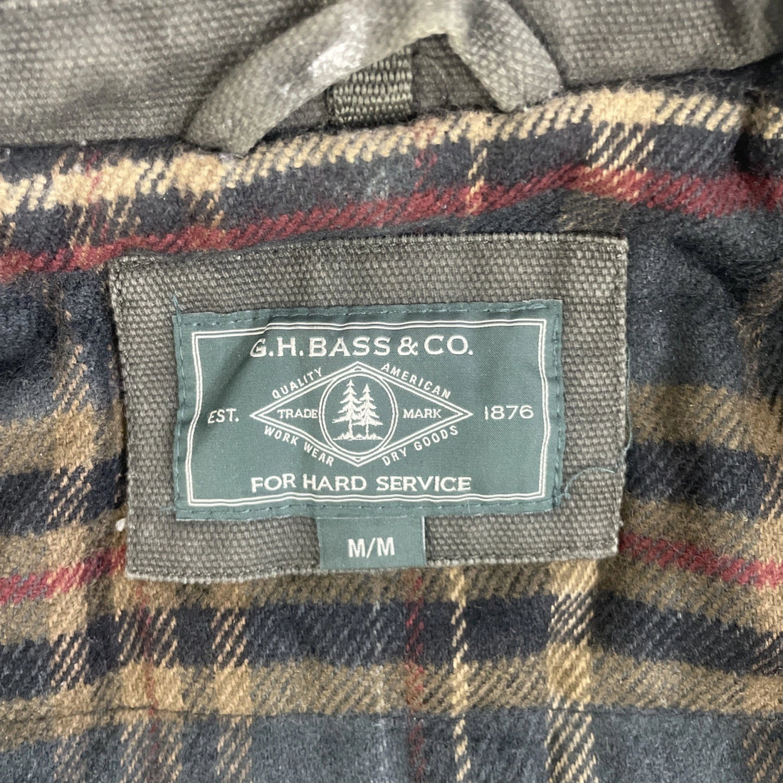 GH Bass & Co. Work Jacket Size Medium Plaid Lined