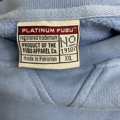 Vintage Platinum Fubu Crewneck Sweatshirt Size 2XL Blue Y2K