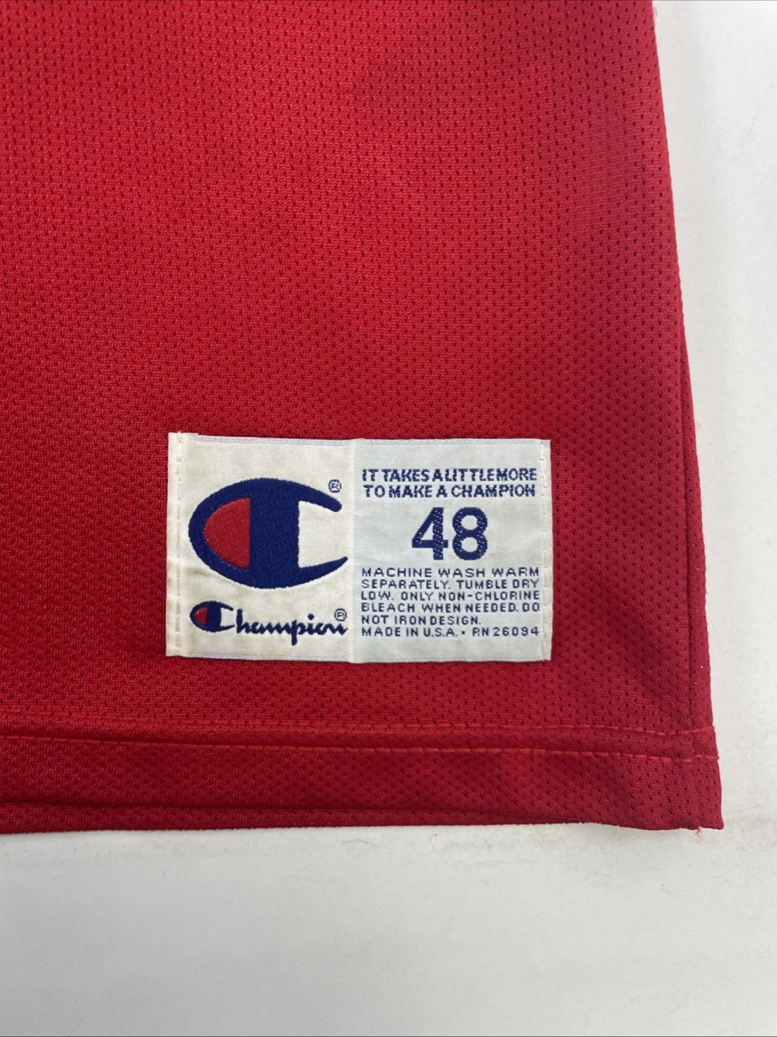 Vintage Washington Bullets Rasheed Wallace Champion Jersey Size 48 NBA