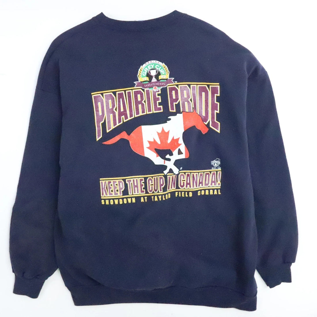 Vintage Grey Cup Prarie Pride Crewneck Sweatshirt Size 2XL 1995 90s CFL