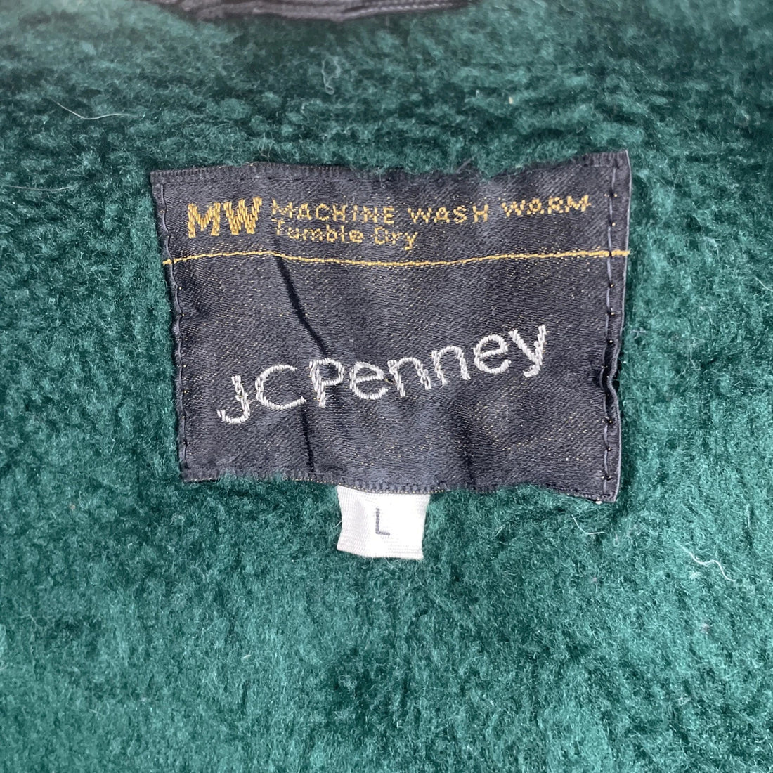 Vintage JC Penney Shirt Jacket Size XL Plaid Fleece Lined