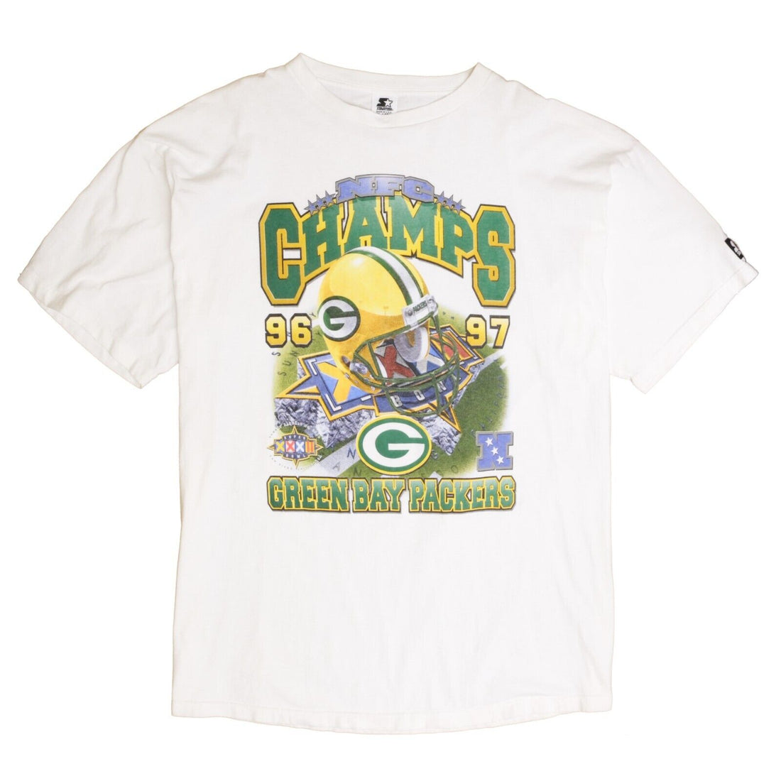 Vintage Green Bay Packers NFC Champions T-Shirt Size 2XL 1998 90s NFL