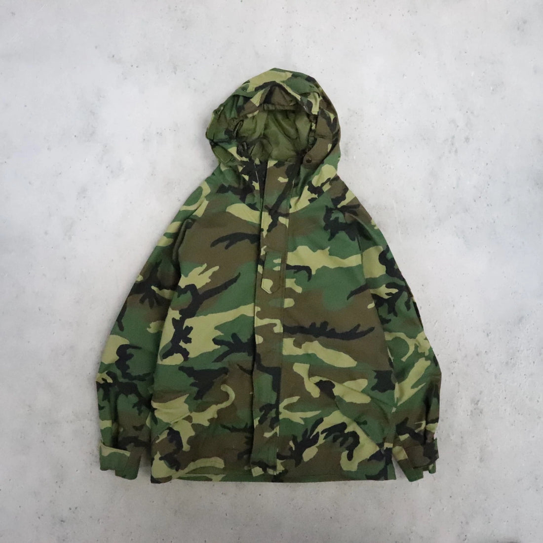 Cold Weather Parka Woodland Camo Military Army Jacket Size Large