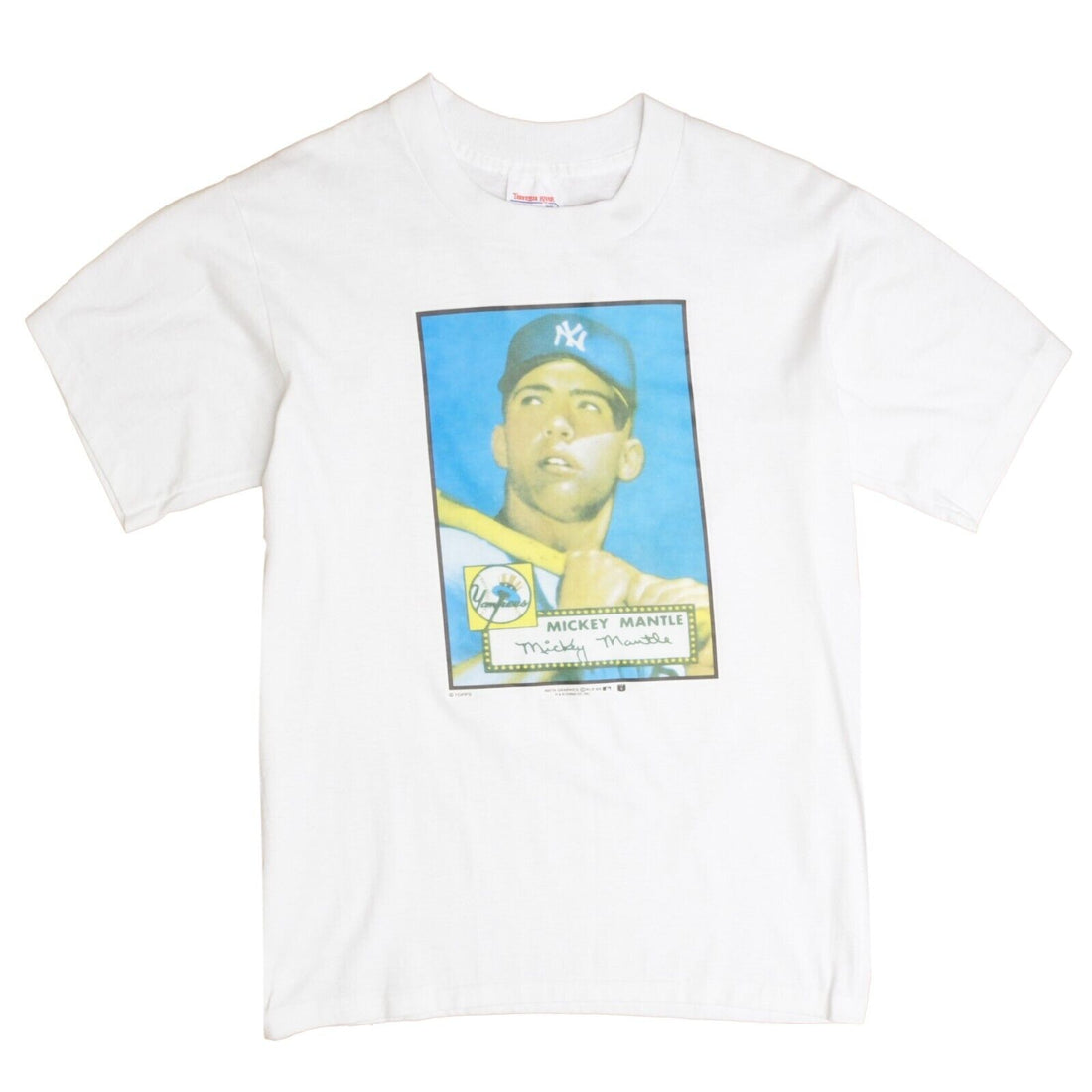 Vintage New York Yankees Mickey Mantle T-Shirt Size Medium 1989 80s MLB