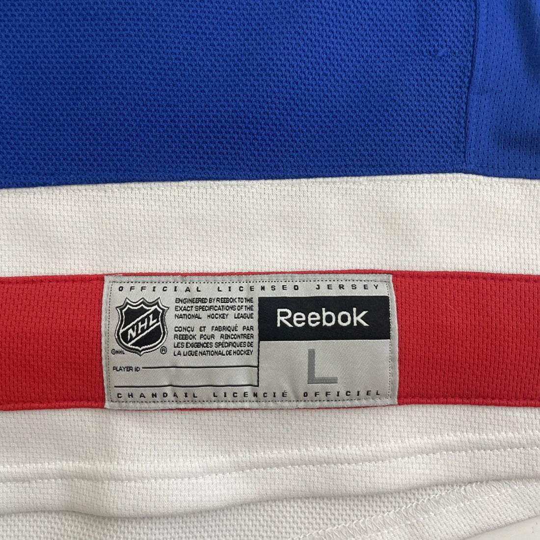 New York Rangers Henrik Lundqvist Reebok Hockey Jersey Size Large NHL