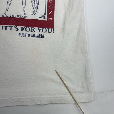 Vintage Budweiser Buttwiser This Butts For You T-Shirt Large Beer Parody Humor