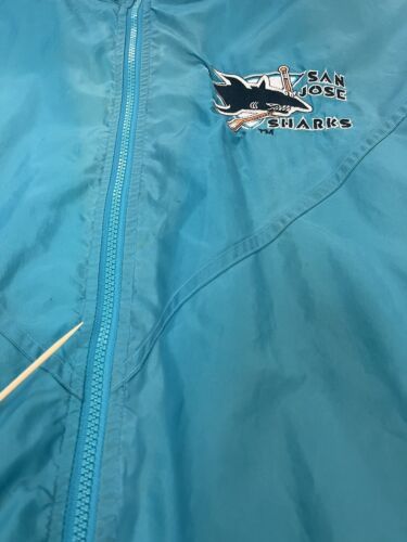 Vintage San Jose Sharks Starter Windbreaker Light Jacket Size Medium 90s NHL