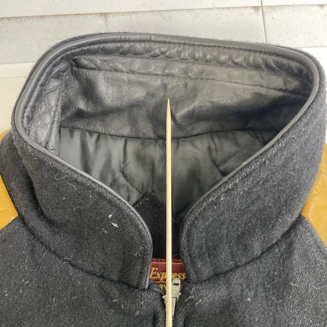 Vintage Leather Wool Varsity Jacket Size XL