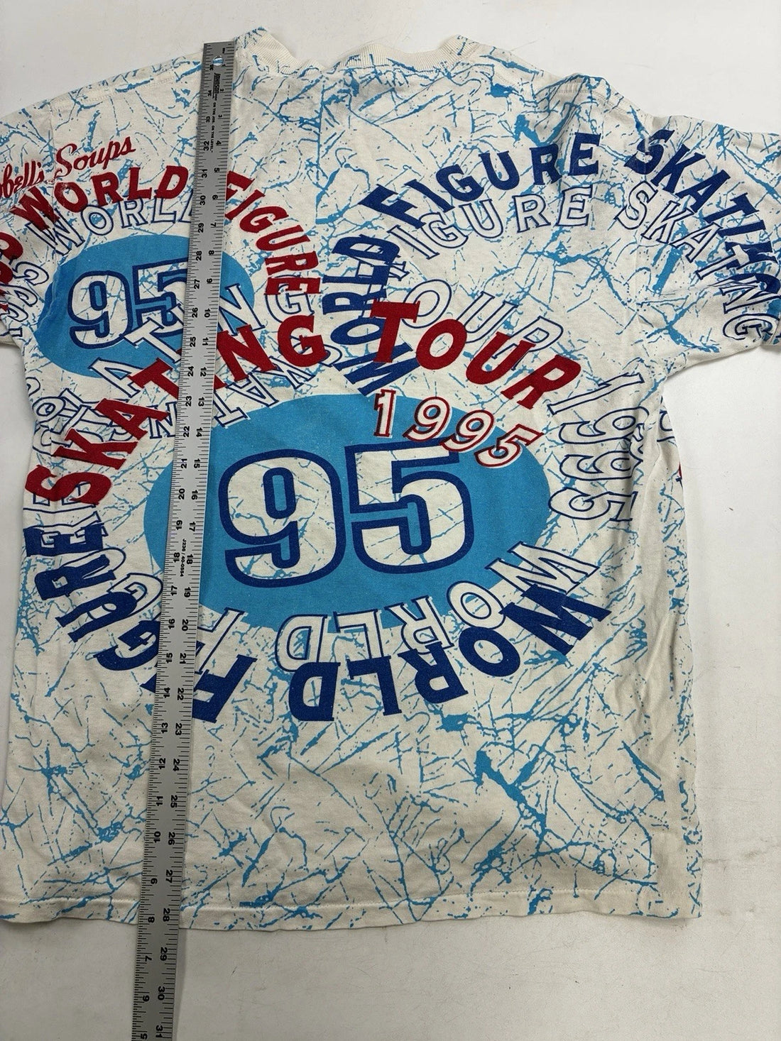 Vintage Campbell Soup World Figure Skating Tour T-Shirt Large All Over Print