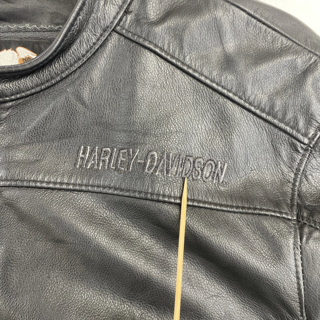 Harley Davidson Leather Motorcycle Cafe Racer Jacket Size XL
