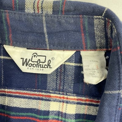 Vintage Woolrich Button Up Shirt Size Large Plaid