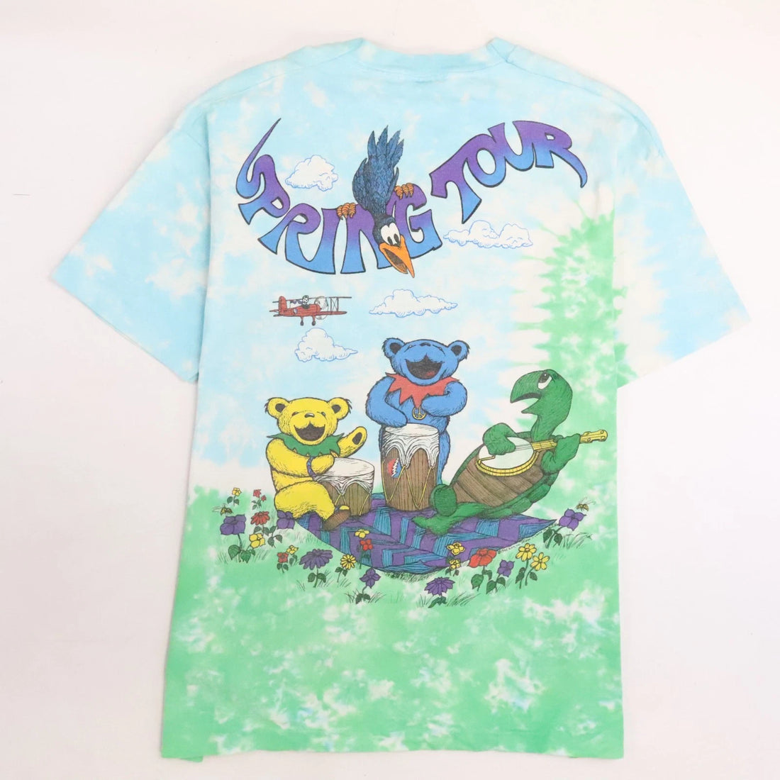 Vintage The Grateful Dead Spring Tour Tie Dye Liquid Blue T-Shirt XL 1992 90s