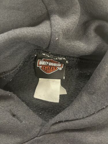 Vintage Harley Davidson Thunder Bay Sweatshirt Hoodie Size XL Black Embroidered
