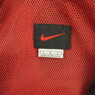 Vintage Nike Anorak Pullover Windbreaker Light Jacket Size Large Black