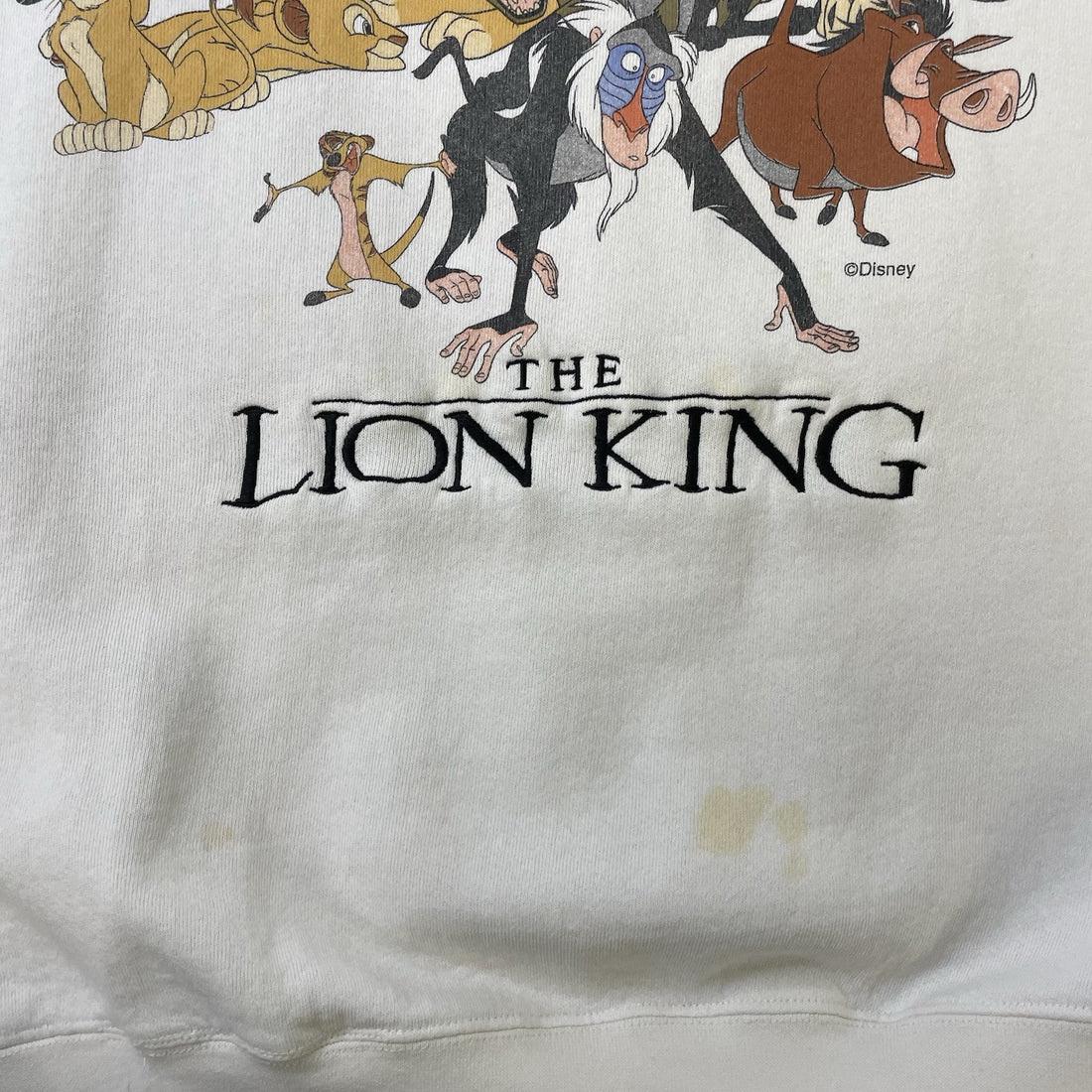 Vintage The Lion King Disney Crewneck Sweatshirt Size XL Movie Promo 90s