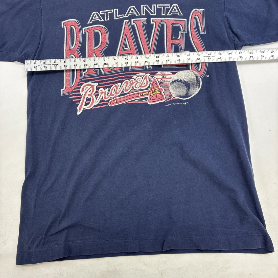 Vintage Atlanta Braves T-Shirt Size XL 1991 90s MLB