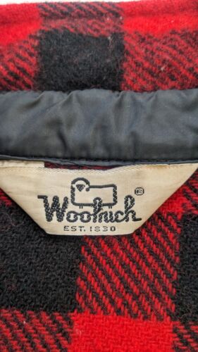 Vintage Woolrich Wool Button Up Shirt Size Medium Buffalo Plaid