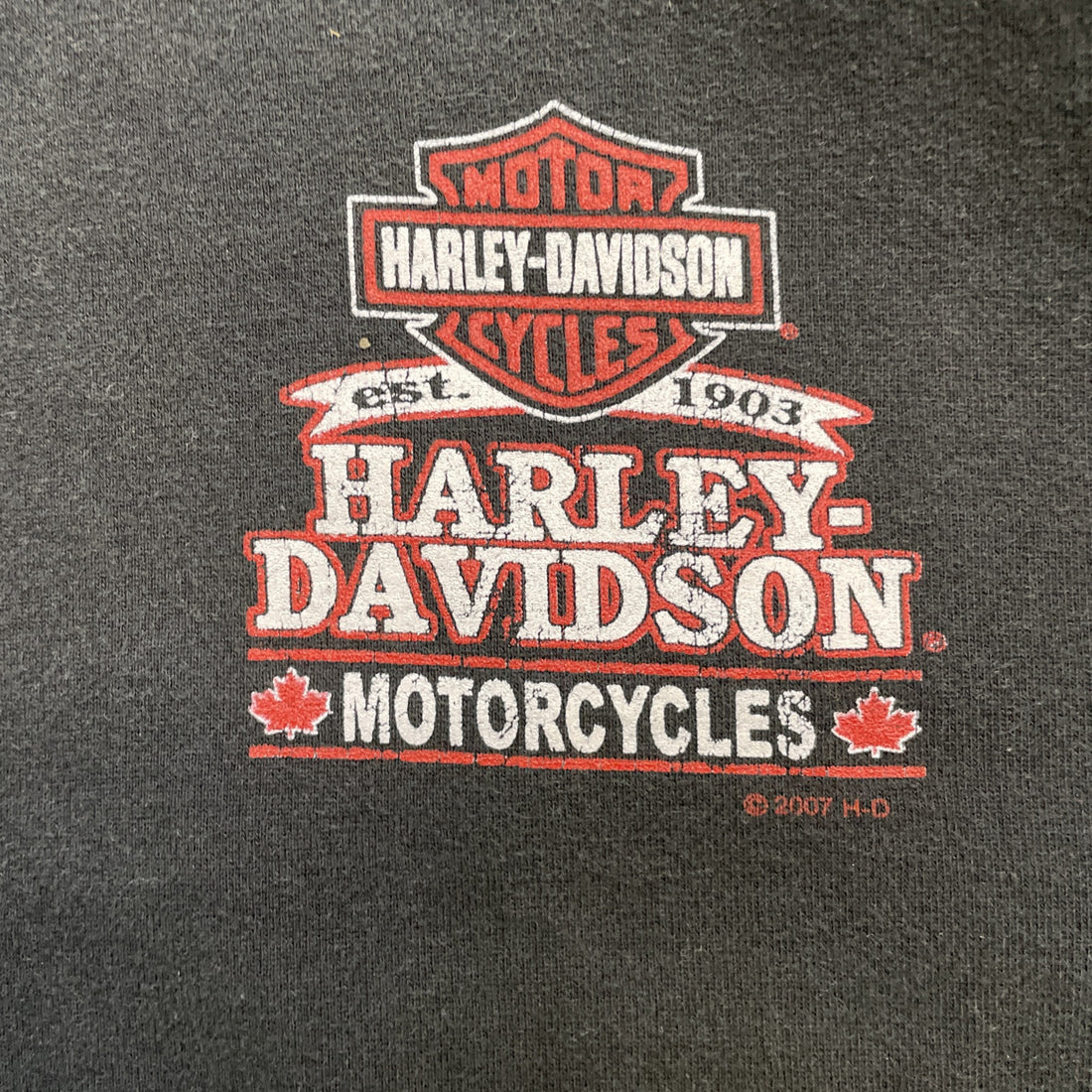 Harley Davidson Motorcycles Full Zip Sweatshirt Hoodie Size 2XL