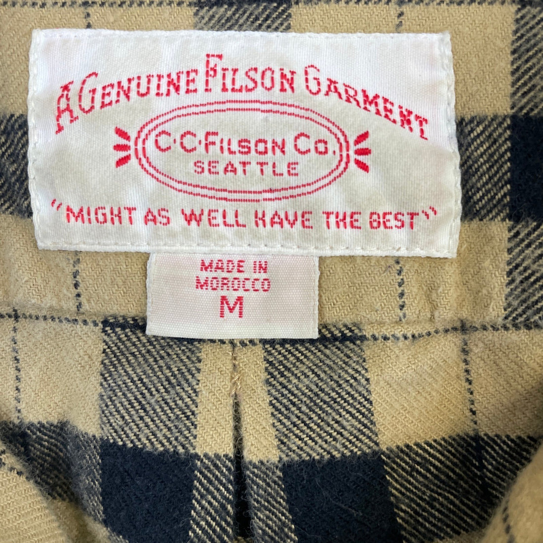 Vintage CC Filson Co. Button Up Shirt Size Medium Plaid