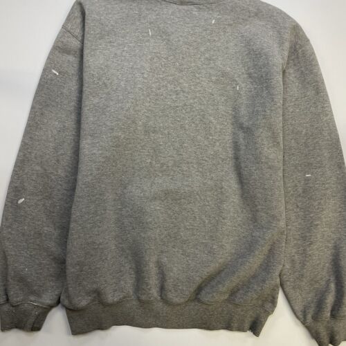 Vintage Carhartt Paint Splatter Crewneck Sweatshirt Size Large Gray Distressed