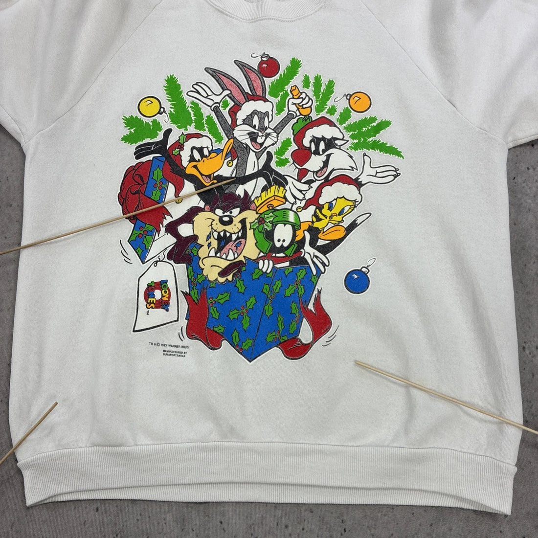 Vintage Bugs Bunny Looney Tunes Christmas Crewneck Sweatshirt Size XL