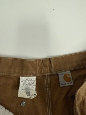 Carhartt Canvas Carpenter Double Knee Work Pants Size 34 X 30 Brown