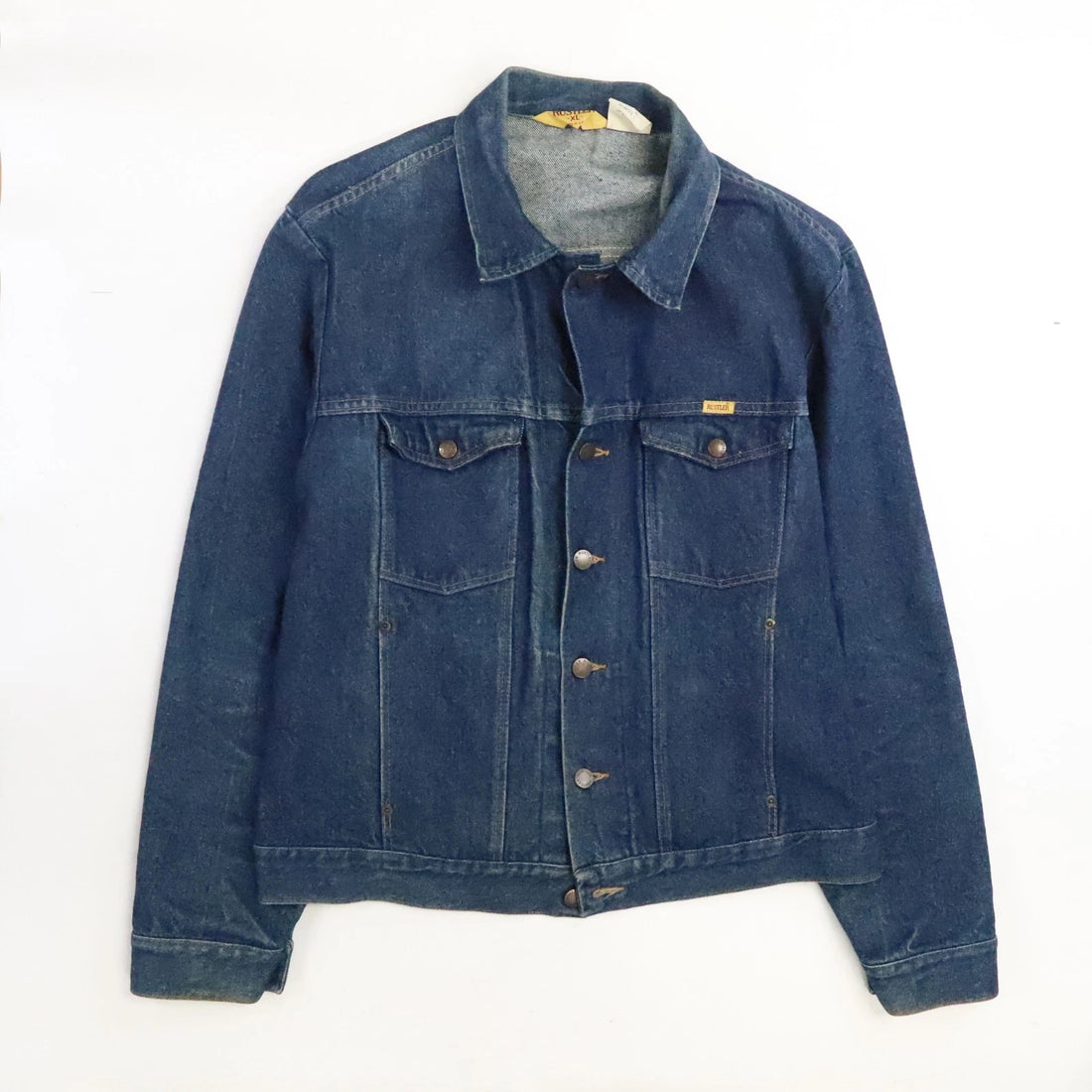 Vintage Rustler Denim Trucker Jacket Size XL Blue