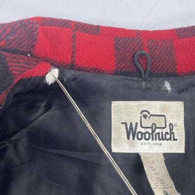 Vintage Woolrich Wool Coat Jacket Size Medium Plaid