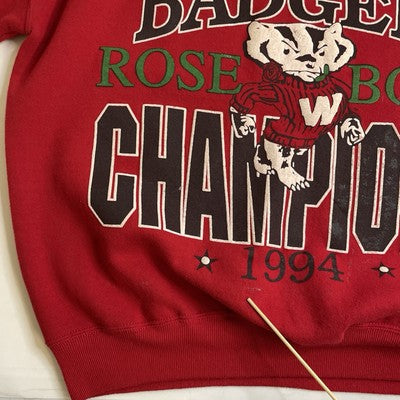 Vintage Wisconsin Badgers Rose Bowl Champions Spell Out Sweatshirt XL 1994 NCAA