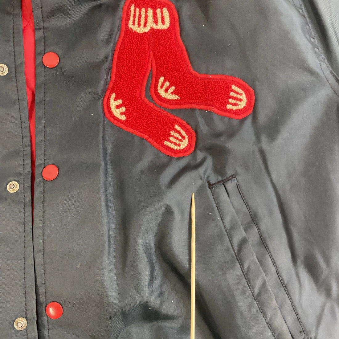 Vintage Boston Red Sox Satin Bomber Jacket Size Large MLB