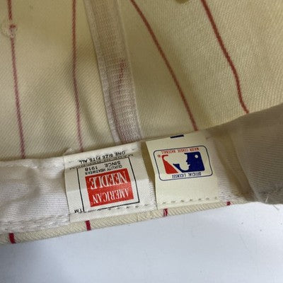 Vintage Cincinnati Reds Wool American Needle Snapback Hat Cap Pinstripe MLB