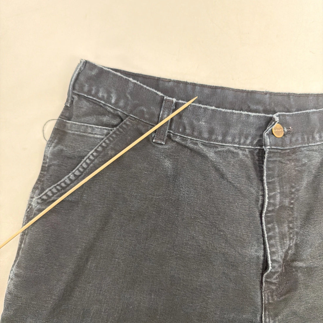 Carhartt Canvas Carpenter Work Pants Size 38 X 30 Black