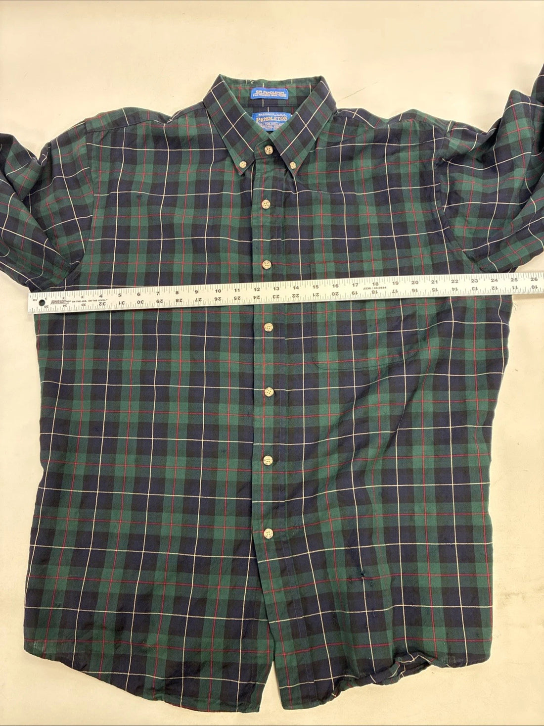 Vintage Sir Pendleton Wool Lodge Button Up Shirt Size XL Plaid